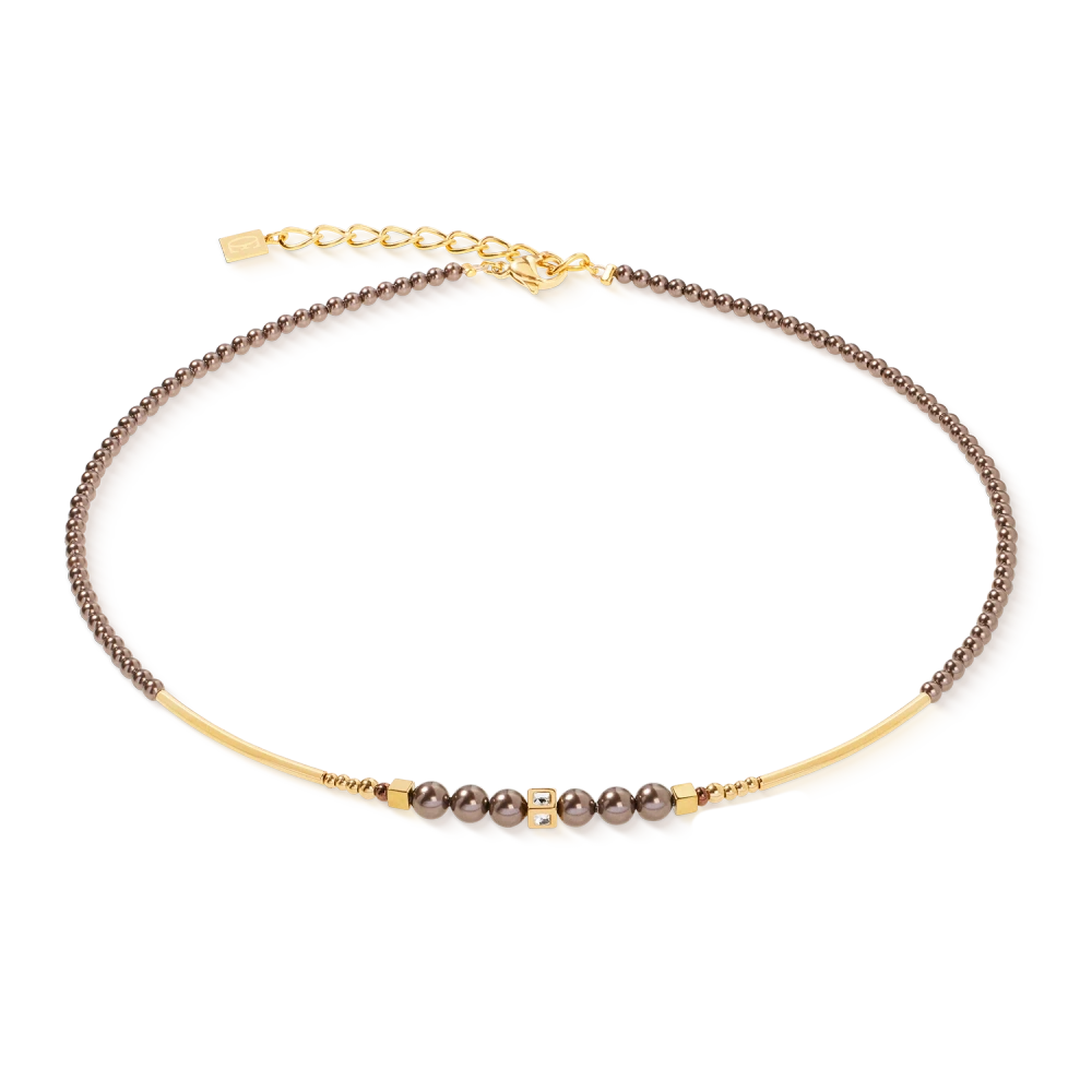 Naszyjnik Shimmering Princess Pearls złoto-brązowy