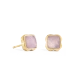 Kolczyki Birthstone kwarc rózowy