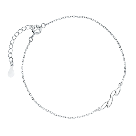 Bransoletka srebrna listki