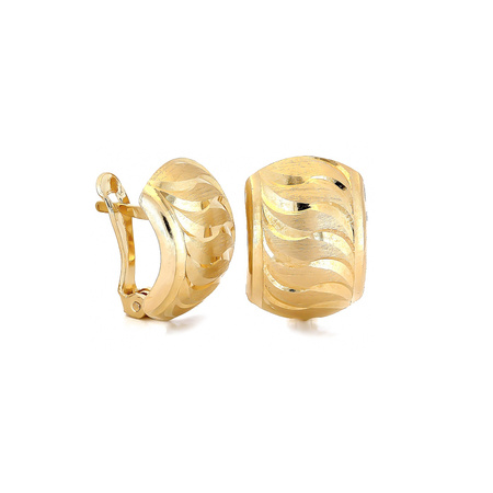 Złote kolczyki diamentowane