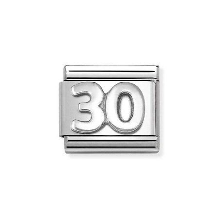 Element link do bransoletek Nomination Composable stal + srebro 925 liczba 30