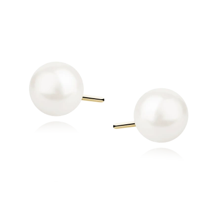 Kolczyki pozłacane perełki 4mm