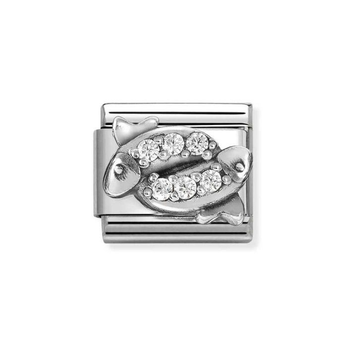 Nomination Element link do bransoletek Nomination Composable Stal + Srebro 925 znak zodiaku RYBY