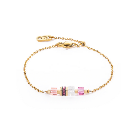 Bransoletka Coeur de Lion pozłacany Swarovski złoto-różowy