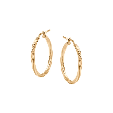 Kolczyki srebrne pozłacane koła skręcane