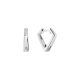 Kolczyki srebrne wiszące trójkątne z cyrkonią