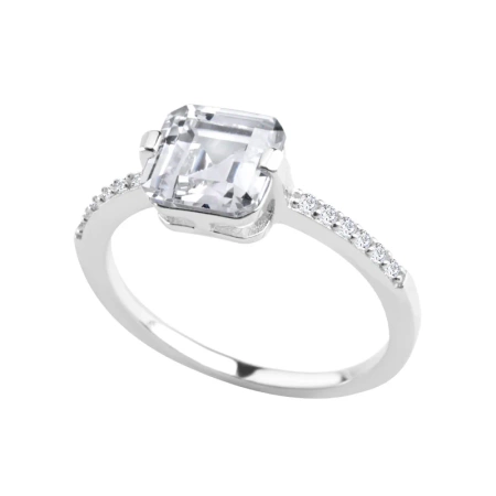 Pierścionek srebrny z cyrkoniami