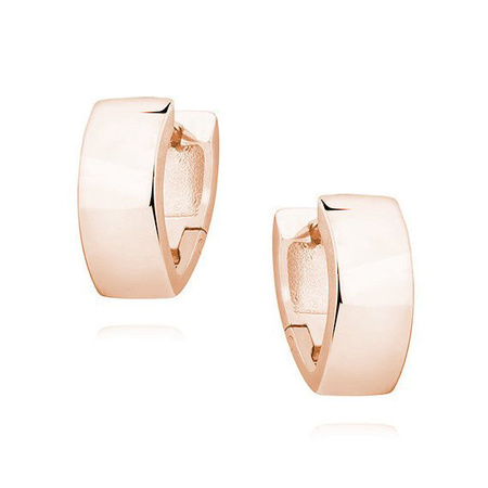 Kolczyki srebrne pozłacane szerokie V