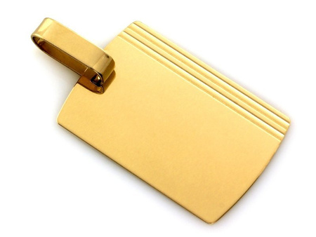 Złoty nieśmiertelnik blaszka złota pod grawer