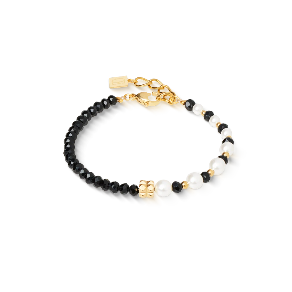 Bransoletka Trinity Spikes złoto-czarna