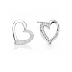 Kolczyki srebrne serduszka z cyrkoniami