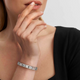 Element link do bransoletek Nomination Composable Stal + srebro 925 koniczyna zielone cyrkonie