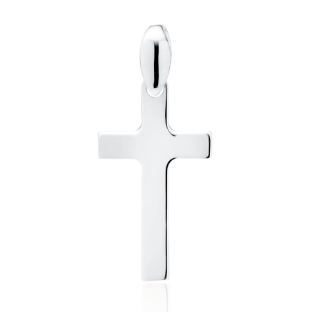 Krzyżyk srebrny rodowany