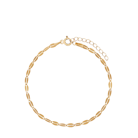 Bransoletka pozłacana z płaskich ogniw