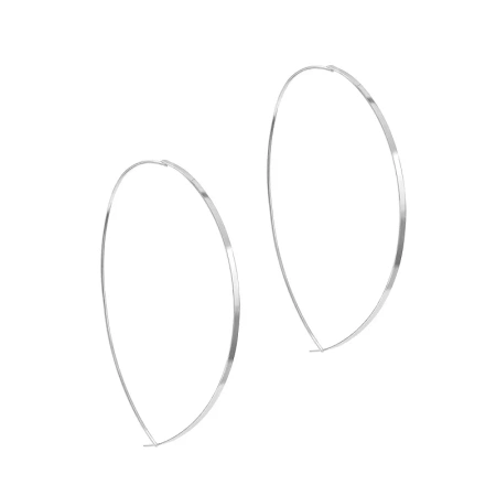 Kolczyki srebrne owalne długie