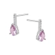 Kolczyki srebrne z różowymi cyrkoniami