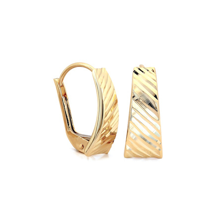 Kolczyki złote frezowane