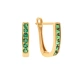 Kolczyki pozłacane z zielonymi cyrkoniami