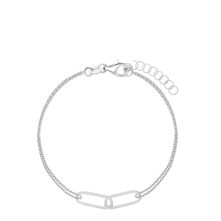 Bransoletka srebrna z motywem ogniw