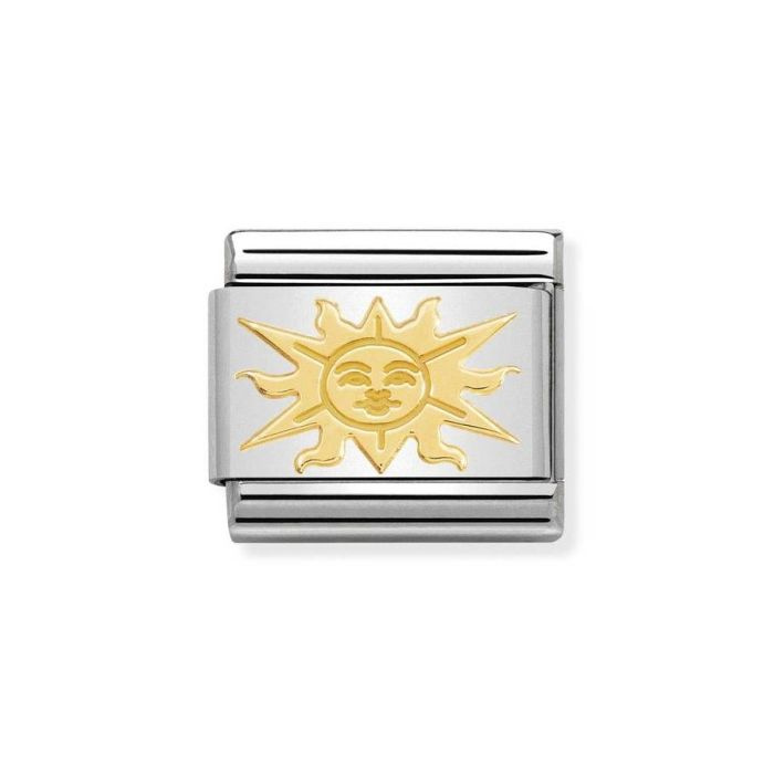 Element link do bransoletek Nomination Composable Stal + Złoto 18k sun