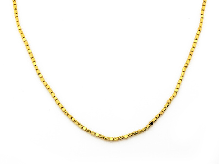 Naszyjnik złoty z diamentowanych elementów