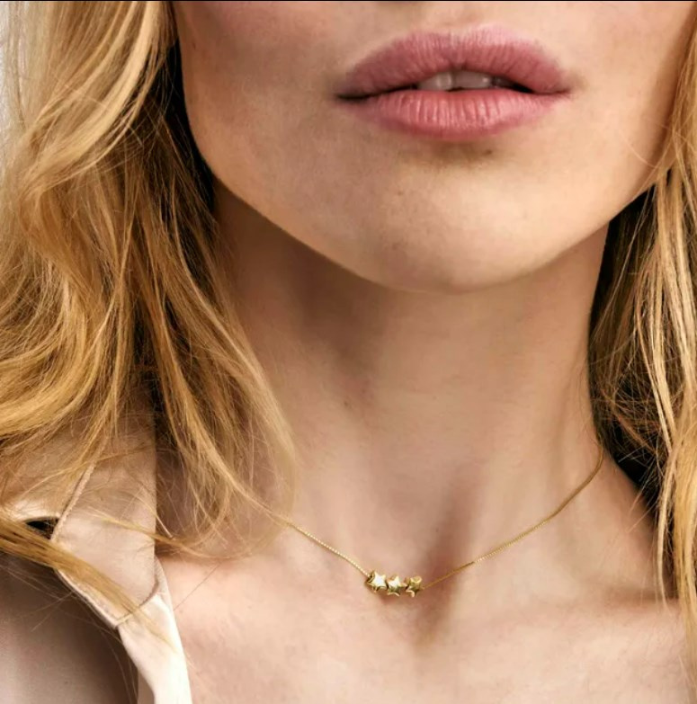 NOMINATION Armonica Naszyjnik pozłacany trzy gwiazdki