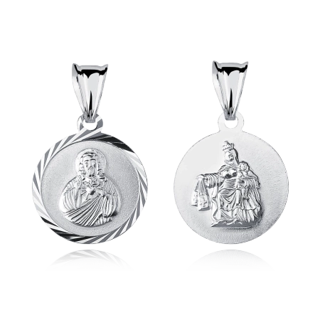 Medalik srebrny Matka Boska Szkaplerzna