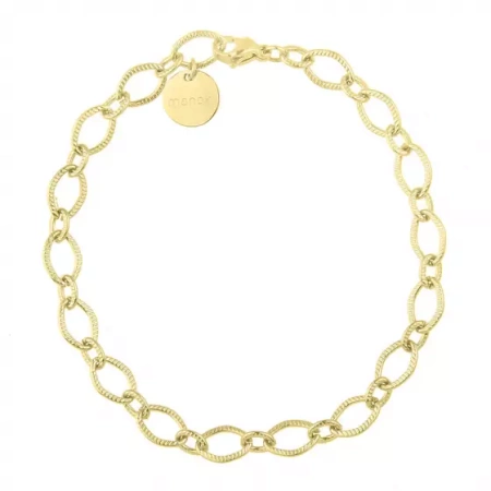 Pozłacany zdobiony łańcuch bransoletka stal szlachetna