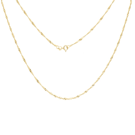 Złoty łańcuszek splot singapur złoto 585 45cm