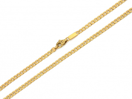 Złoty łańcuszek pancerka 50cm