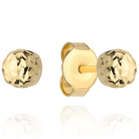 Kolczyki kulki super lekkie diamentowane 8mm