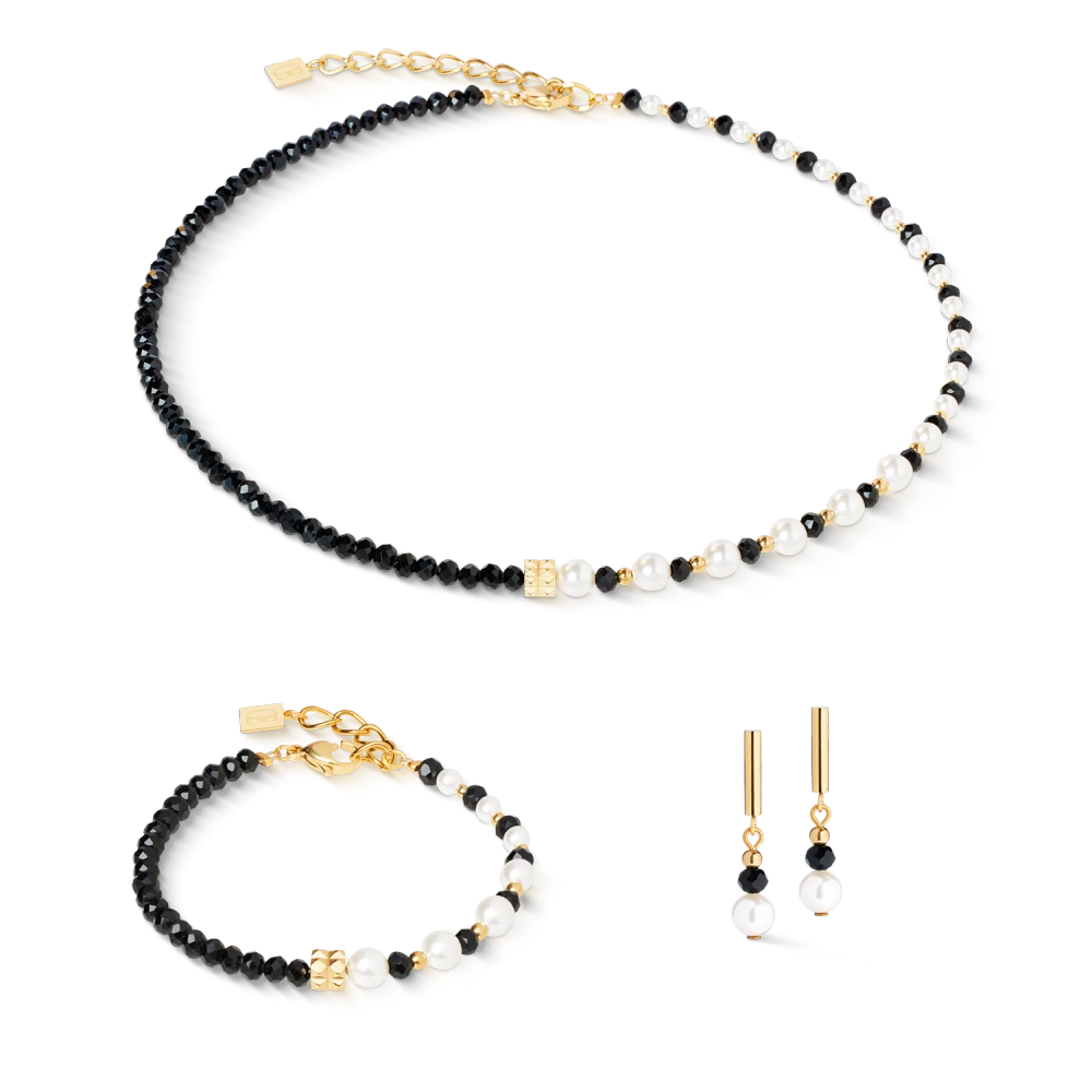 Bransoletka Trinity Spikes złoto-czarna