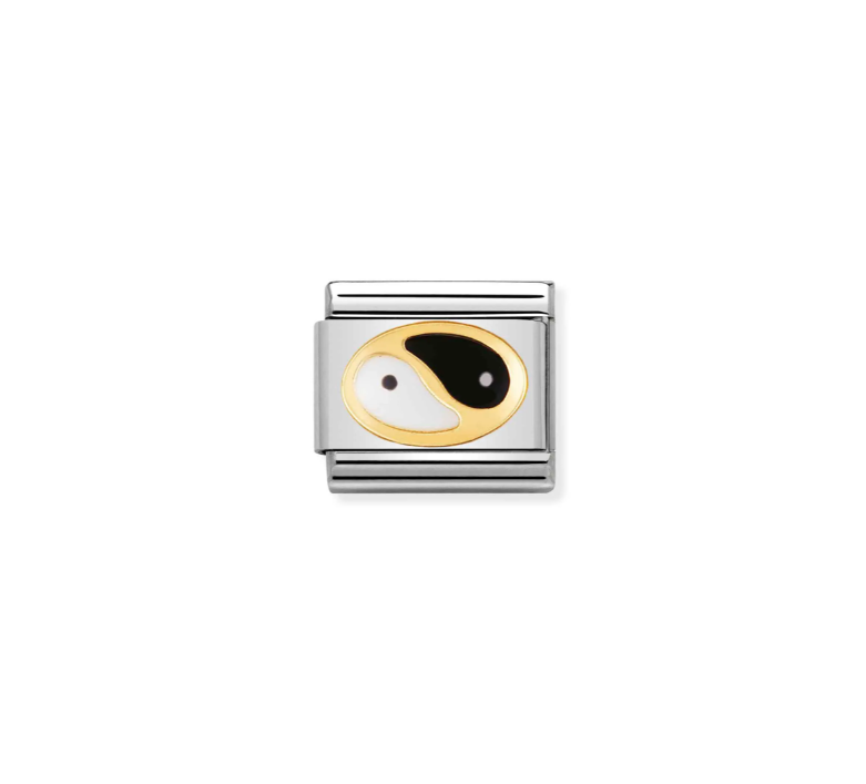 Element link do bransoletek Nomination Composable Stal + Złoto 18k Znak równowagi