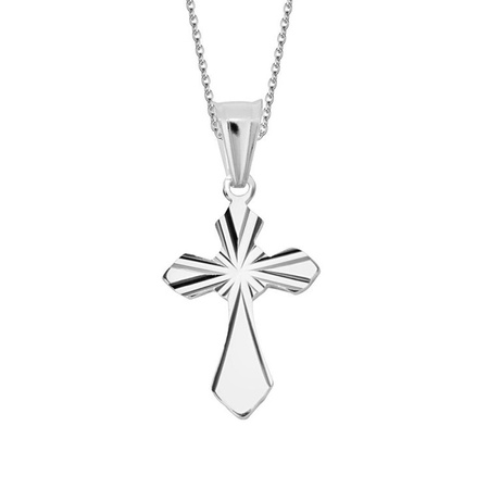 Srebrny krzyżyk diamentowany