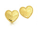 Złote kolczyki serca diamentowane