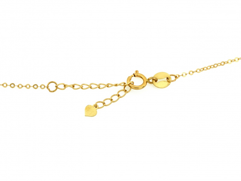 Złoty naszyjnik z dwoma kółeczkami