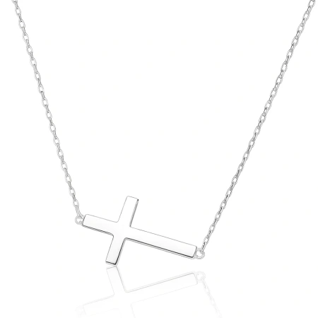 Srebrny naszyjnik krzyżyk duży