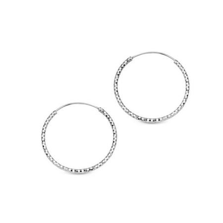 Kolczyki srebrne koła diamentowane 3cm