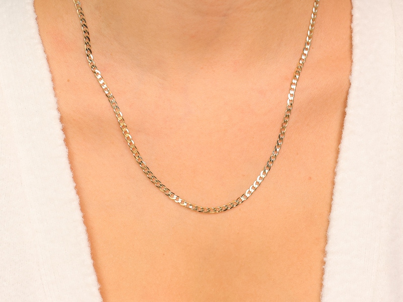 Złoty łańcuszek pancerka 50cm