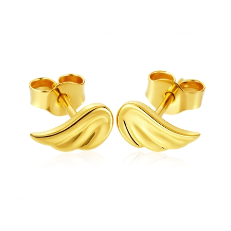 Kolczyki złote skrzydło sztyfty