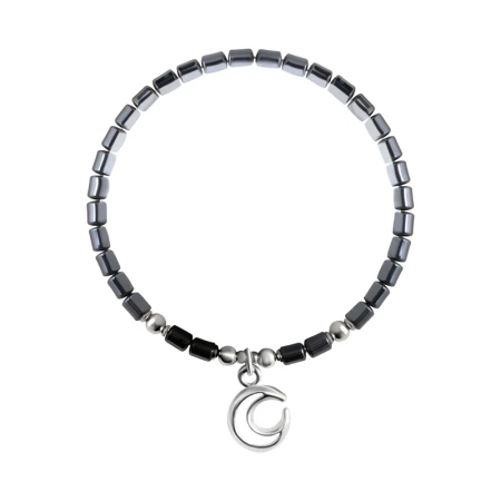 Bransoletka srebrna z hematytem