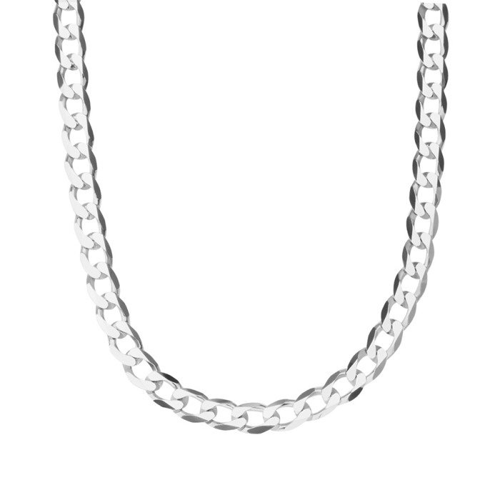 Łańcuch srebrny rodowany męski pancerka 50 cm