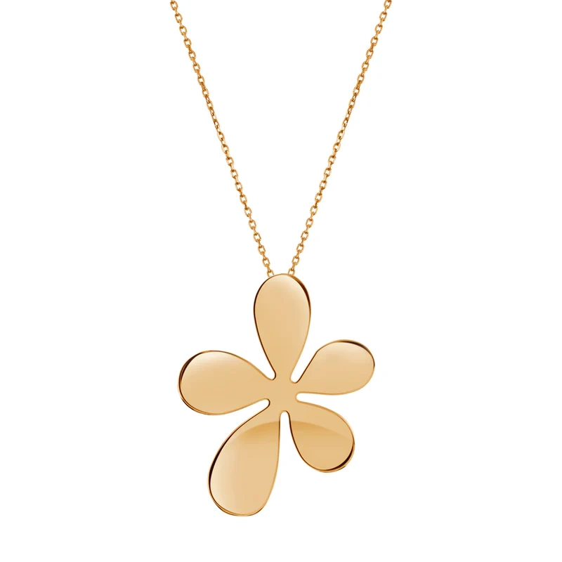 Naszyjnik pozłacany z kwiatem