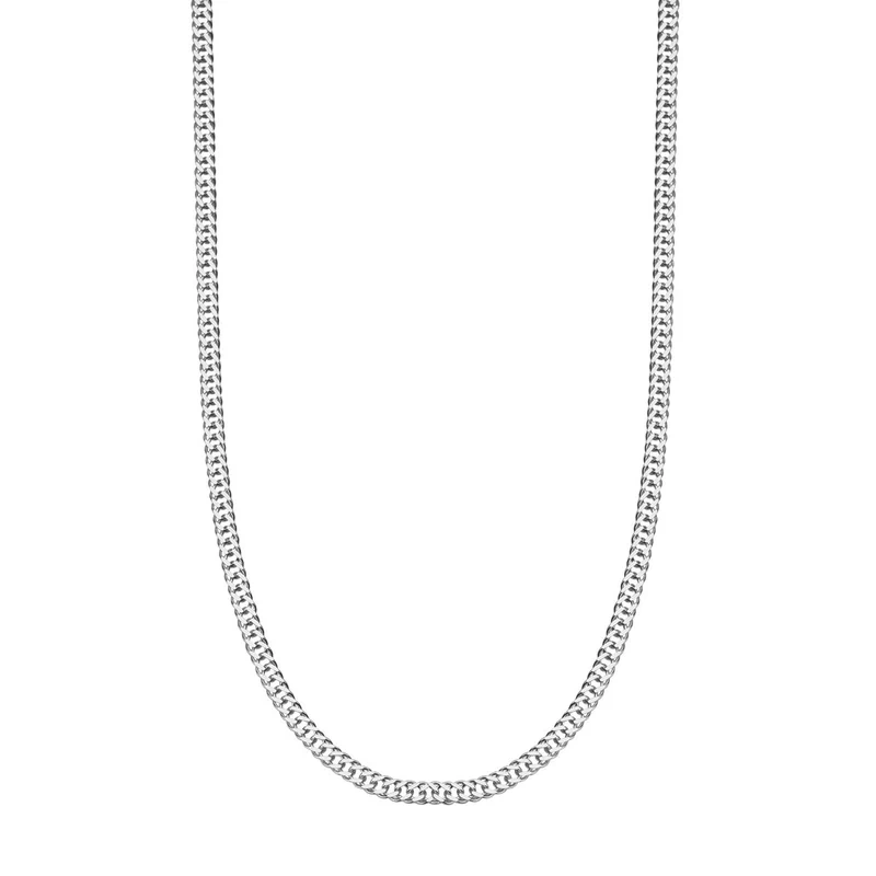 Łańcuszek srebrny rodowany rombo 60 cm