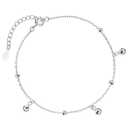 Bransoletka srebrna z kuleczkami