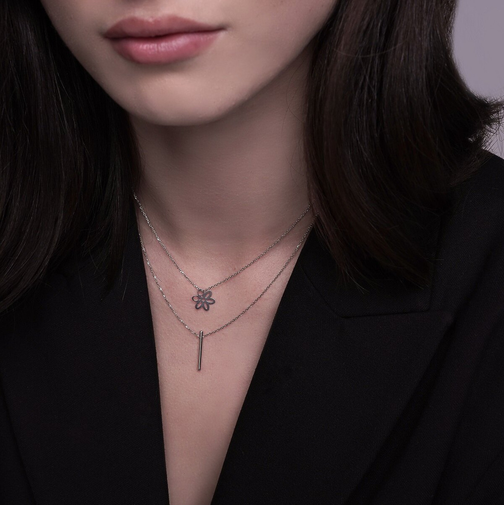 Naszyjnik pozłacany słupek