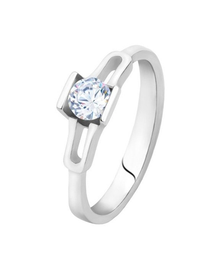 Srebrny pierścionek z cyrkonią