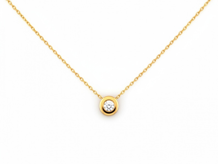Złoty naszyjnik z cyrkonią