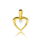 Zawieszka złota kontur serca z kamieniem