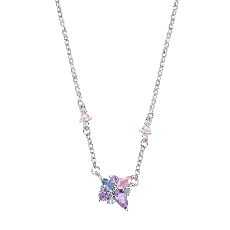 Naszyjnik srebrny z zawieszką z cyrkoniami 